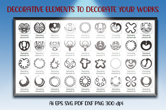 36 Decorative Elements Graphics Bundle