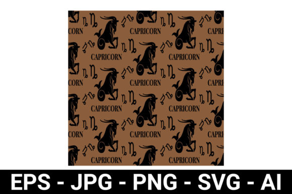 Capricorn Seamless Pattern Graphics for Backgrounds