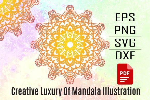 Colorful Mandala Design: Graphics for Coloring Pages Amp