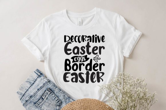Decorative Easter Eggs Border Easter Graphics for Crafts