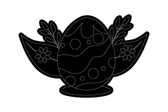 Easter Icon Decorative Black Style: Premium Graphics & Icons