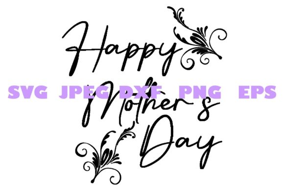 Elegant Decorative Mothers Day DXF 9 Graphics for Crafts