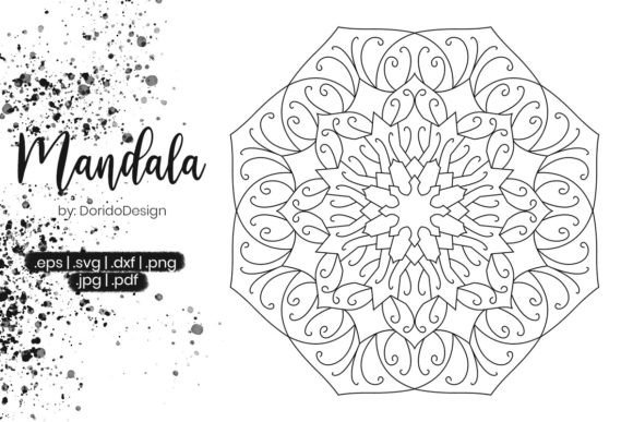 Mandala Coloring Page Vol.045: Graphics & Coloring Pages Amp