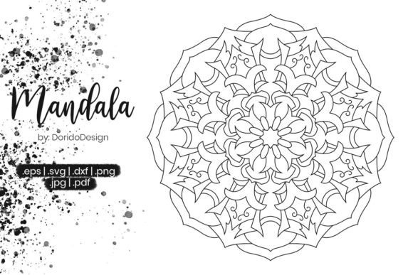 Mandala Coloring Page Vol.052: Graphics for Coloring Pages Amp
