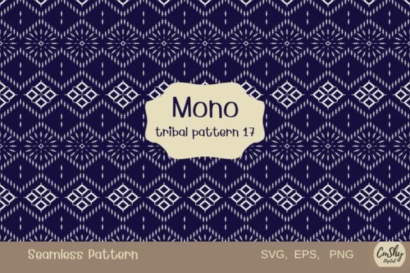 Mono Tribal Pattern17: Seamless Graphics & Patterns for Handmade Brands