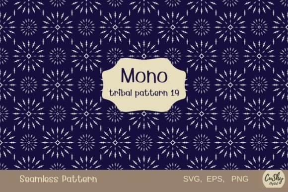 Mono Tribal Pattern19: Seamless Graphics for Editorial Patterns