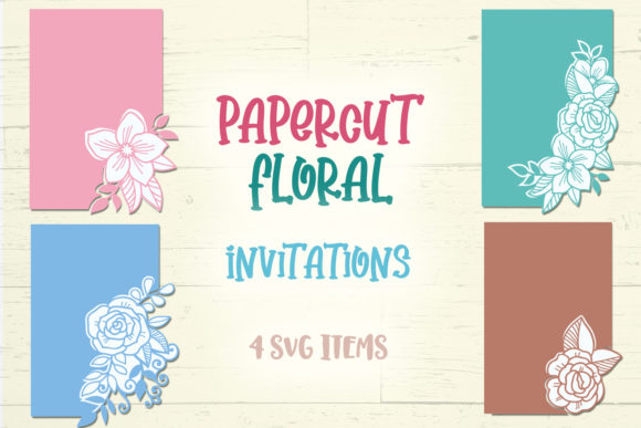 Papercut Invitations 4 Layered Items: Graphics for Crafts-Driven Branding