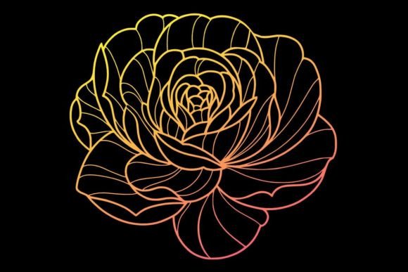 Peony Stencil SVG: Graphics for Crafts-Driven Branding