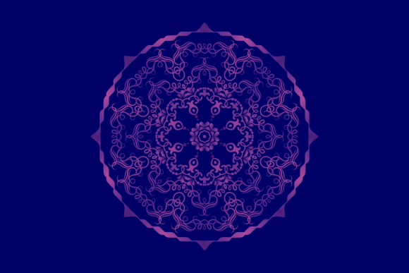 Purple Mandala Design Decorative
