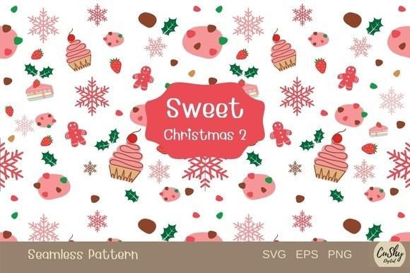 Sweet Christmas2: Festive Graphics & Seamless Patterns