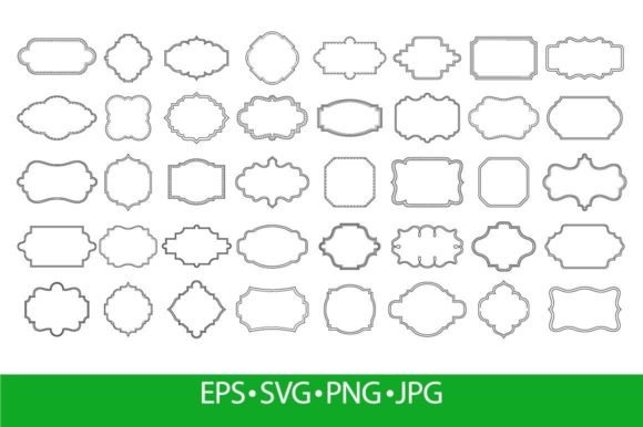 Vintage Frames. Retro Empty Label Border — Crafts & Graphics